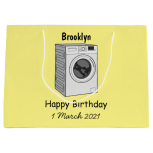Washing machine cartoon illustration large gift bag