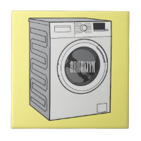 Washing machine cartoon illustration 