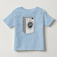 Washing machine cartoon illustration