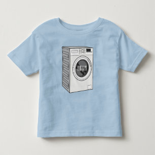 Washing machine cartoon illustration  toddler t-shirt