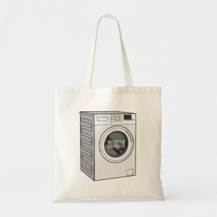 Washing machine cartoon illustration  tote bag