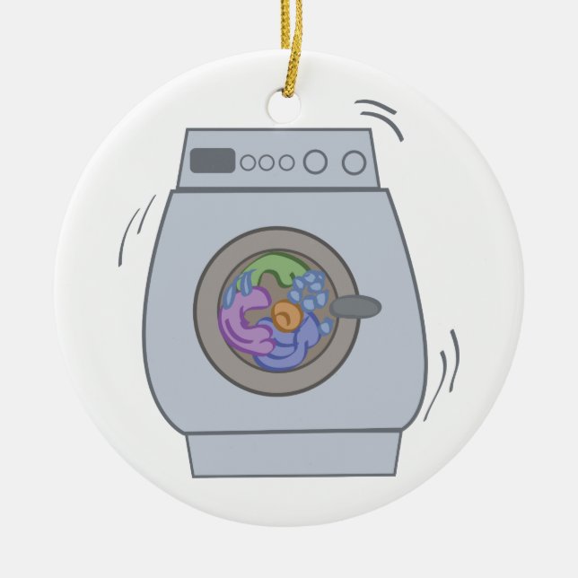 Washing Machine Ceramic Ornament (Front)