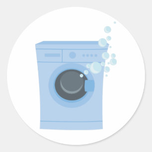 Washing Machine Classic Round Sticker