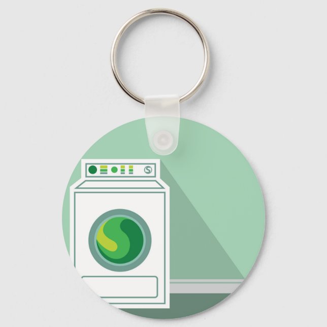 Washing Machine Laundry Room Keychain (Front)