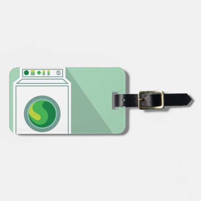 Washing Machine Laundry Room Luggage Tag (Front Horizontal)