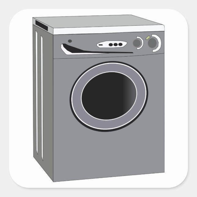 Washing Machine Square Sticker (Front)
