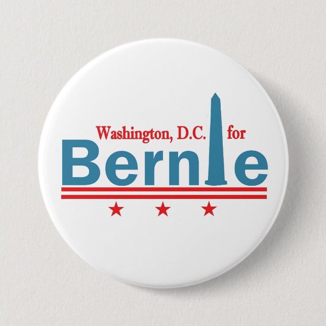 Washingon, D.C. for Bernie 3 Inch Round Button (Front)