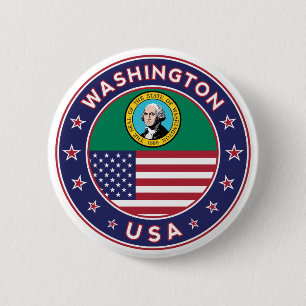 Washington 2 Inch Round Button