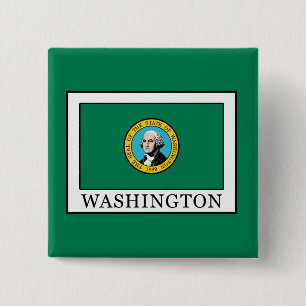 Washington 2 Inch Square Button