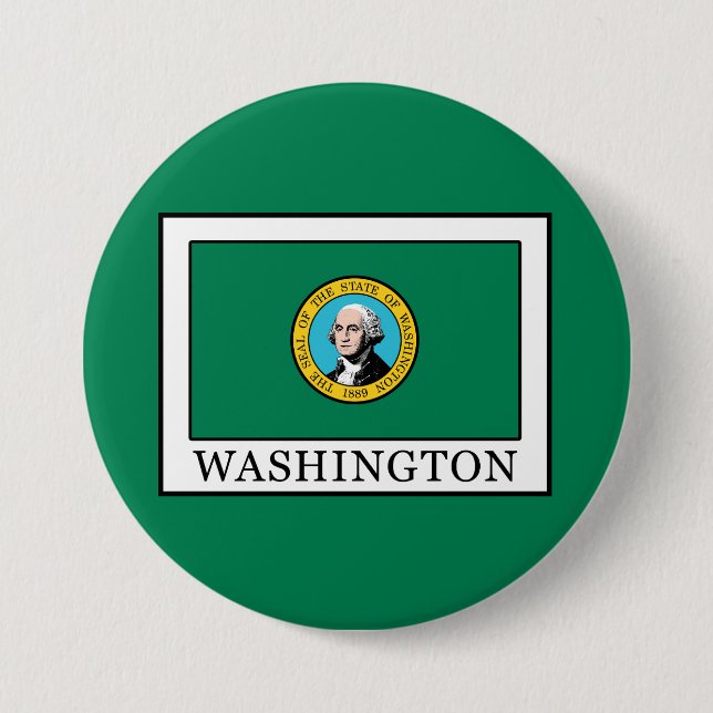 Washington 3 Inch Round Button (Front)