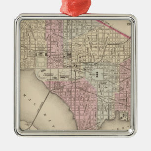 Washington 4 metal ornament