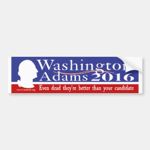 Washington Adams 2016 Bumper Sticker