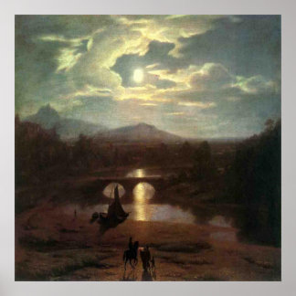 Washington Allston /  Moonlit Landscape, 1809 Poster