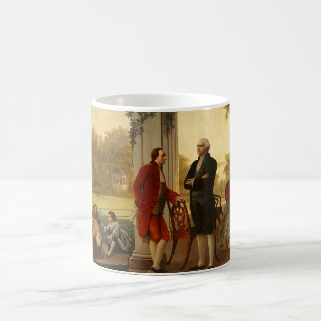 Washington and Lafayette at Mount Vernon 1784 Coffee Mug (Center)