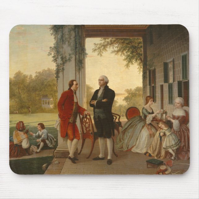 Washington and Lafayette at Mt. Vernon Mouse Pad (Front)