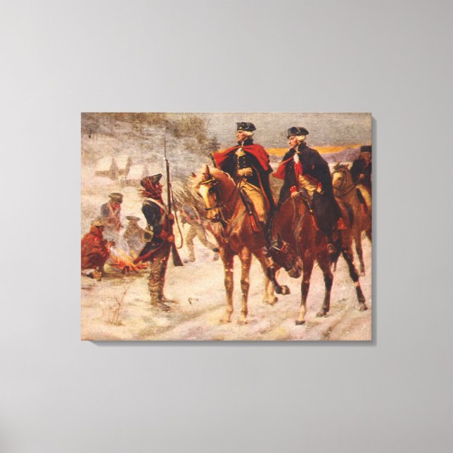 Washington and Lafayette at Valley Forge Canvas Print (Front)