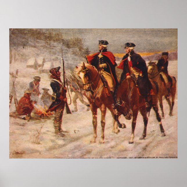 Washington and Lafayette at Valley Forge Poster (Front)