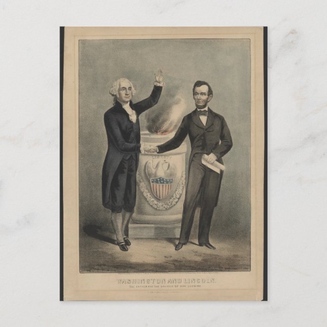 Washington and Lincoln Postcard (Front)