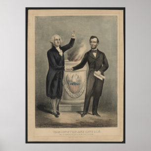 Washington and Lincoln Poster