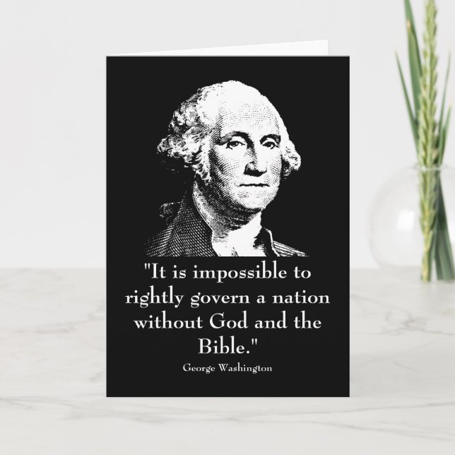 Washington and quote card (Front)
