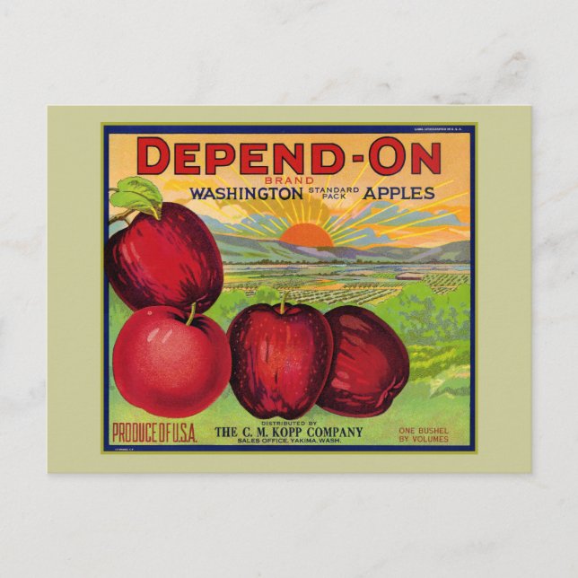 Washington Apples Postcard (Front)