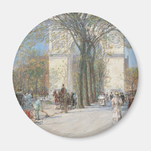 Washington Arch, Spring by Frederick Childe Hassam Magnet (Front)