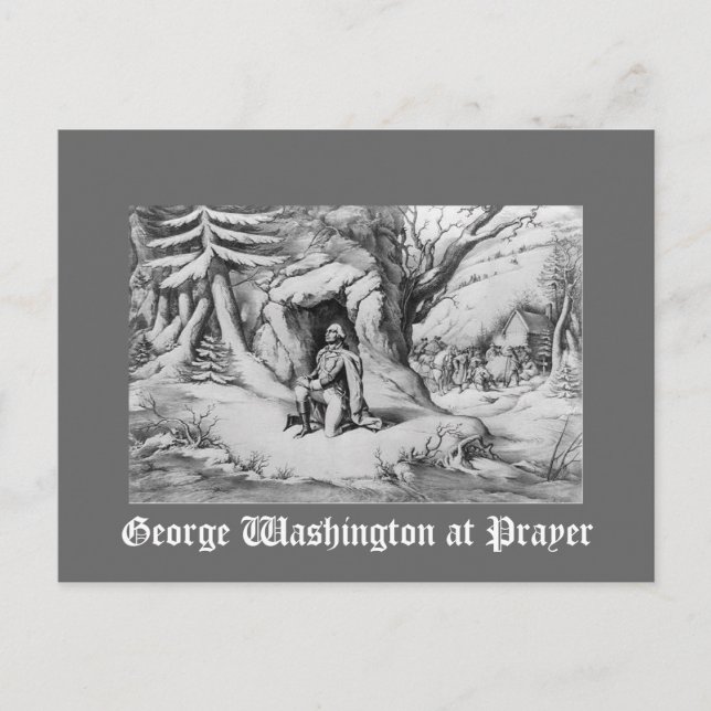 Washington at Prayer Postcard (Front)