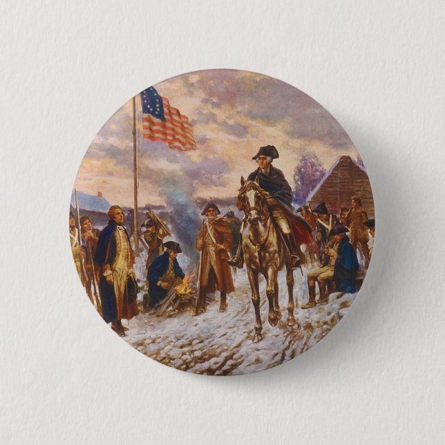 Washington at Valley Forge by Edward P. Moran 2 Inch Round Button (Front)