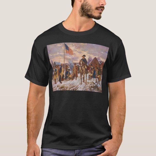 Washington at Valley Forge by Edward P. Moran T-Shirt (Front)