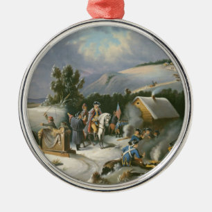 Washington At Valley Forge Metal Ornament