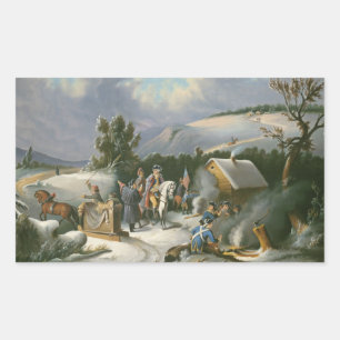 Washington At Valley Forge Sticker