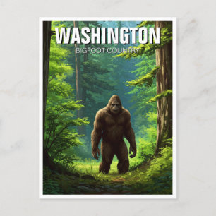 Washington Bigfoot country Postcard