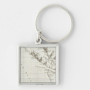 Washington, British Columbia, Vancouver map Keychain
