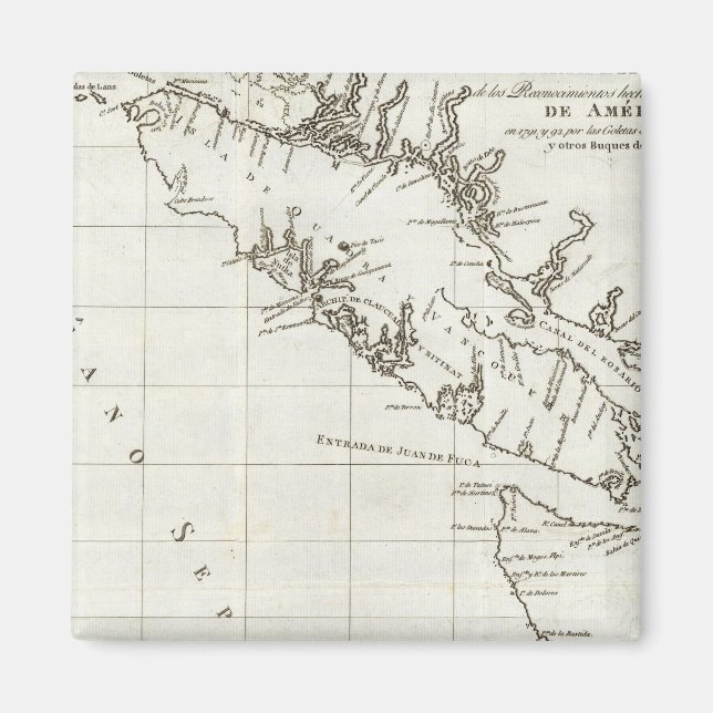 Washington, British Columbia, Vancouver map Magnet (Front)