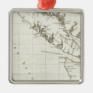 Washington, British Columbia, Vancouver map Metal Ornament