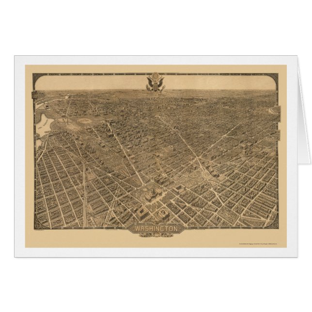 Washington, carte panoramique de C.C - 1921 (Devant horizontal)