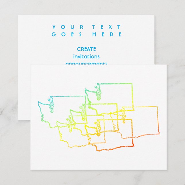 washington chill blur invitation (Front/Back)