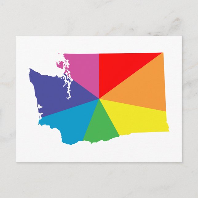 washington colour burst postcard (Front)