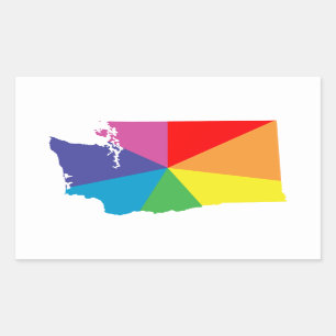 washington colour burst sticker