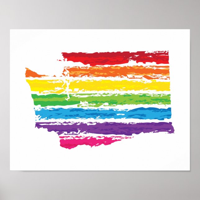 washington colour strokes poster (Front)