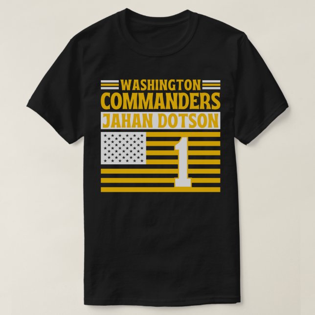 Washington Commanders Dotson 1 American Flag  TShi T-Shirt (Design Front)