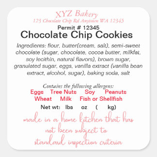 WASHINGTON Cottage Law Label Farmer's Market WSDA