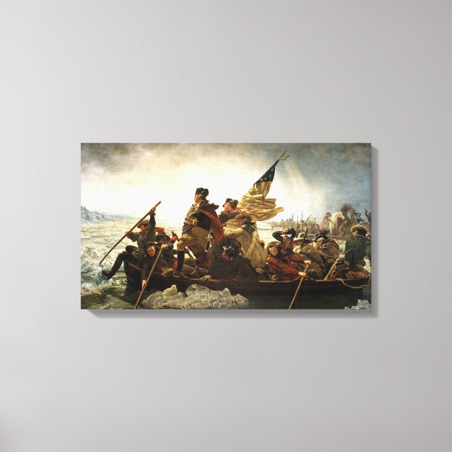 Washington Crosses The Delaware River Canvas Print (Front)