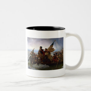 Washington Crossing Delaware Art Two-Tone Coffee Mug