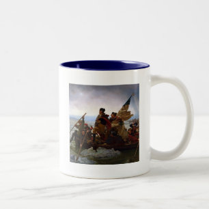 Washington Crossing Delaware Art Two-Tone Coffee Mug