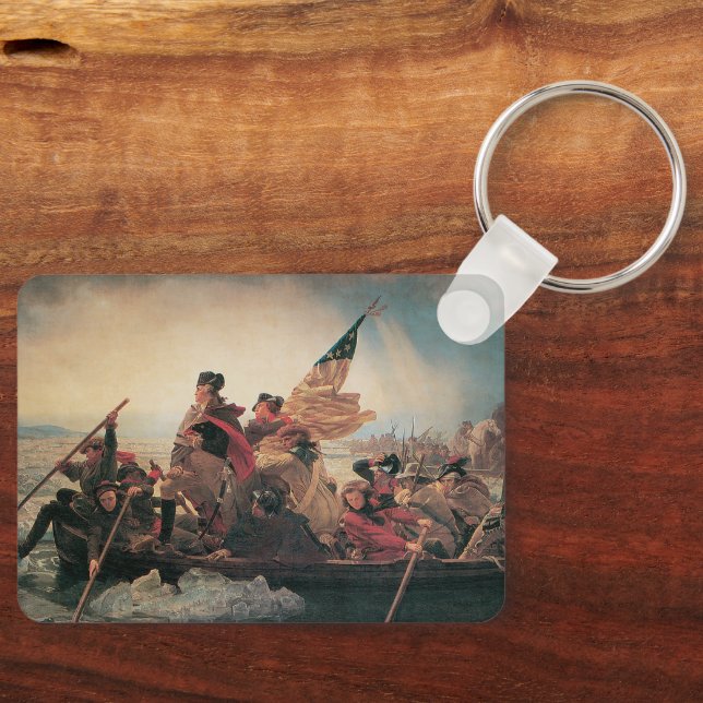 Washington Crossing the Delaware by Emanuel Leutze Keychain (Front)