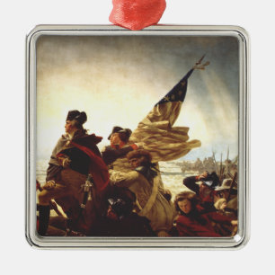 Washington Crossing the Delaware by Emanuel Leutze Metal Ornament