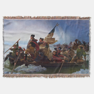 Washington Crossing the Delaware by Emanuel Leutze Throw Blanket
