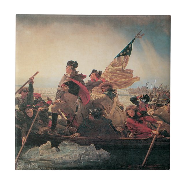 Washington Crossing the Delaware by Emanuel Leutze Tile (Front)