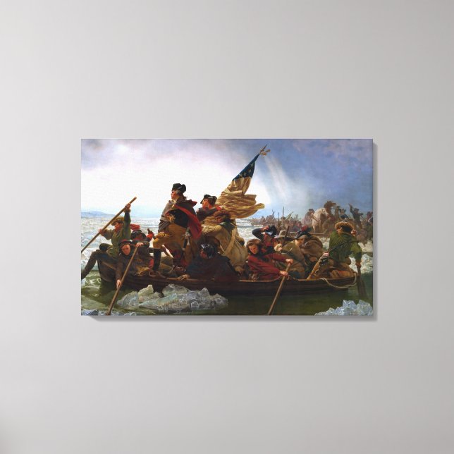 Washington Crossing The Delaware River Canvas Print (Front)